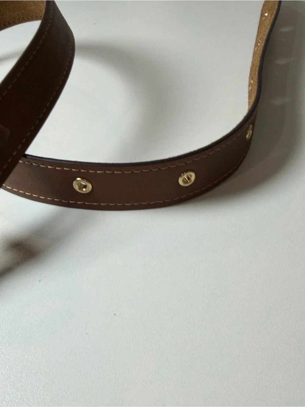 Coach Brown 29” Genuine Leather Belt with Gold-Tone Buckle
